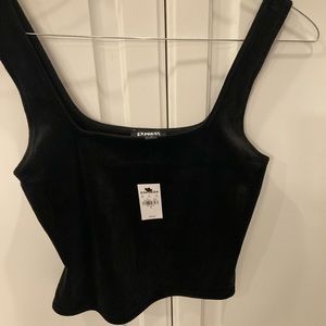 Womens velvet crop top